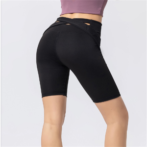 Wholesale Custom High Waisted Tummy Control Workout Yoga Shorts for Women Item No.DJ01