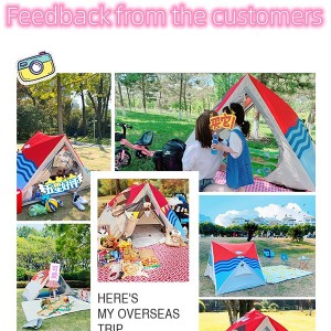 Children’s sunscreen camping tent beach tent quick open tent suitable for 3-4 person use Model NO. CP-779