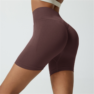 Seamless yoga shorts rib fabric for women Item No.36985