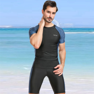 2023 Men Long Sleeve Surfing Suit Swimwear Men Rashguard Swim Shirts Split Wet Suit custom rashguard Item no.2023