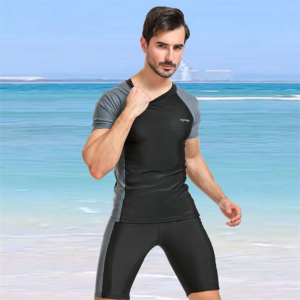 2023 Men Long Sleeve Surfing Suit Swimwear Men Rashguard Swim Shirts Split Wet Suit custom rashguard Item no.2023