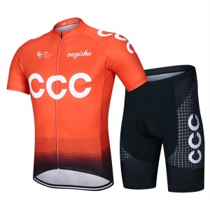 High Quality Custom Sports Fitness Style Solid Color Quick -dry Cycling suit（Top+short）Cycl52356