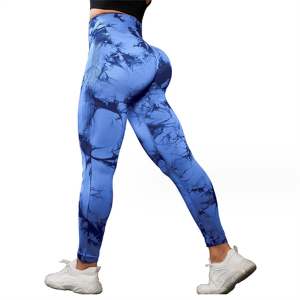 High waist peach hip ie-dye Fitness pants Item No.37895