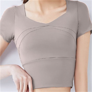 Soft Breathable Women’s Workout Tops Gym Clothes Running Yoga Shirts Item No.JYMD009