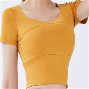 Soft Breathable Women’s Workout Tops Gym Clothes Running Yoga Shirts Item No.JYMD009