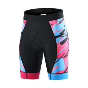 High Quality Custom Sports Fitness Style Solid Color Quick -dry Women’s Thickened silicone foam padded breathable cycling short pants DDWX499