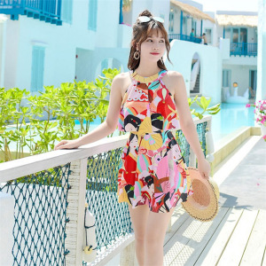 Customized Fashionable Women one-piece sportswear swimming wear young girl fashion bikini swimming dress Item no H9004