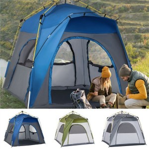 [Copy] Outdoor camping automatic speed open 4 people aluminum pole tent camp family leisure camping tent spring new Model NO. CP-1006