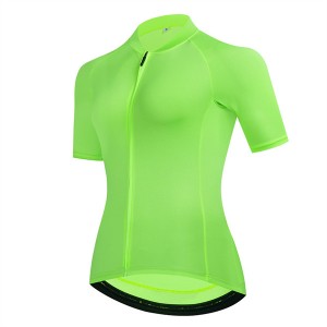 High Quality Custom Sports Fitness Style Solid Color Quick -dry Women’s Cycling Top(Short sleeve ) DDWX39698