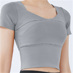 Soft Breathable Women’s Workout Tops Gym Clothes Running Yoga Shirts Item No.JYMD009