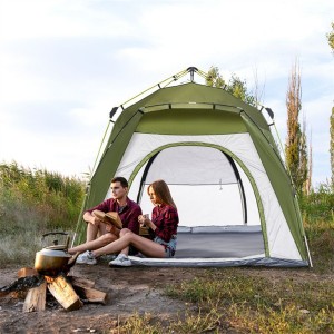 Outdoor camping automatic speed open 4 people aluminum pole tent camp family leisure camping tent spring new Model NO. CP-1006