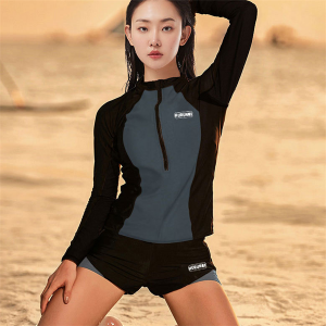 Long sleeve topes and shorts lady’s swimming suit wetsuit diving suit for sale Item no.2111