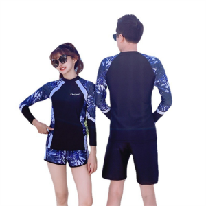 Customized logo men’s swimming suit wetsuit diving suit for sale Long sleeve topes and shorts Item no.2113