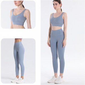 Women Gym Fitness Sports Workout Yoga Clothes Suit Yoga Set (Bra+pants) Item No.A-8