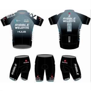 High Quality Custom Sports Fitness Style Solid Color Kids cycling suit(short top+ pants) DDWX500