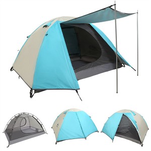 Camping tent Outdoor double thick rain proof camping tent portable beach sun protection hand tent Model NO. CP-636