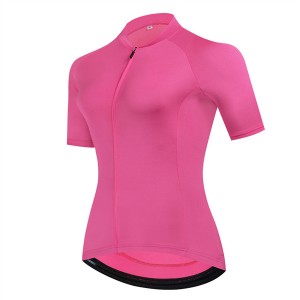 High Quality Custom Sports Fitness Style Solid Color Quick -dry Women’s Cycling Top(Short sleeve ) DDWX39698