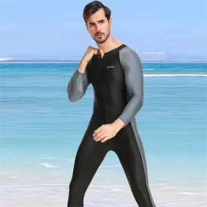 Men’s one piece swimsuit patchwork  wetsuit surfing suit with full screen printing for sale Item no.008