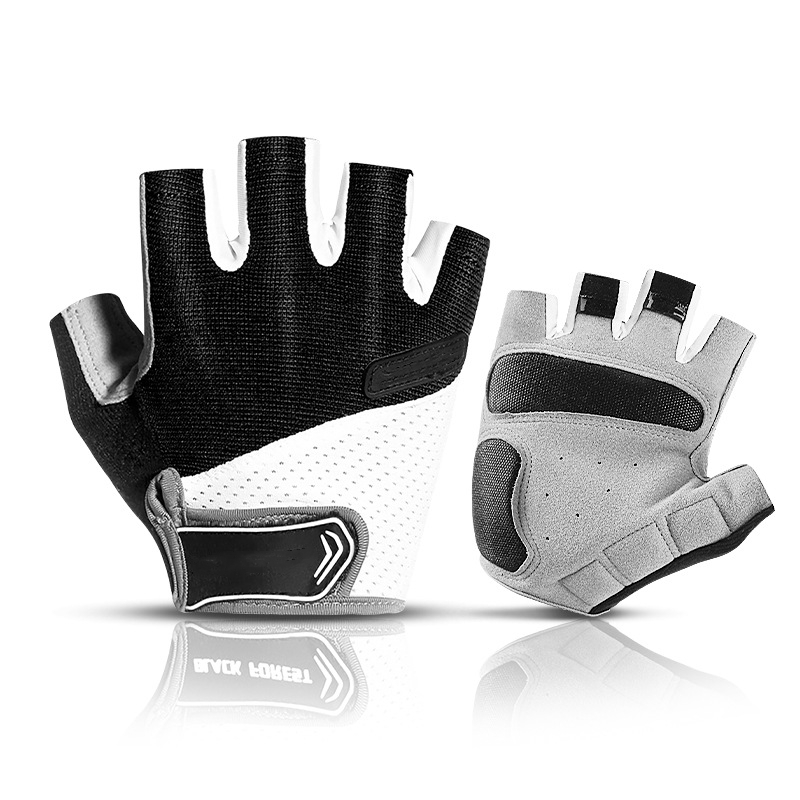 New outdoor sports cycling short finger breathable gloves mens fitness cycling half finger gloves