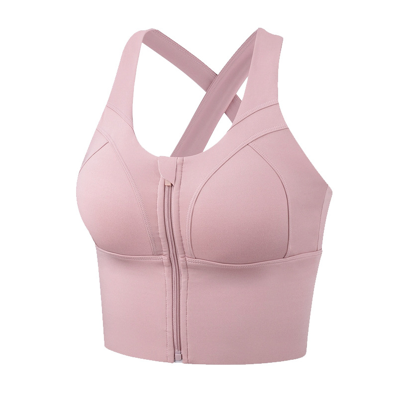 Wholesale Sportswear Running Mesh Fitness Wear Basic Top ZIp up  High Quality Active Wear Plain Yoga Sports Bra