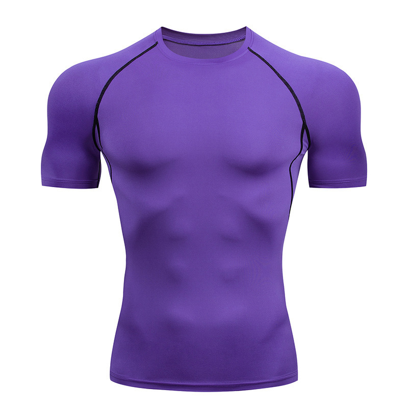 High Quality Wholesale Cheap Men Cotton Spandex Men Muscle Reflective Sport Gym Fitness Running Quick  Mens T Shirt