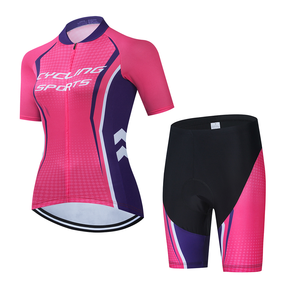 Customized women cycling clothing China High elasticity motorbike wear Bike shorts set