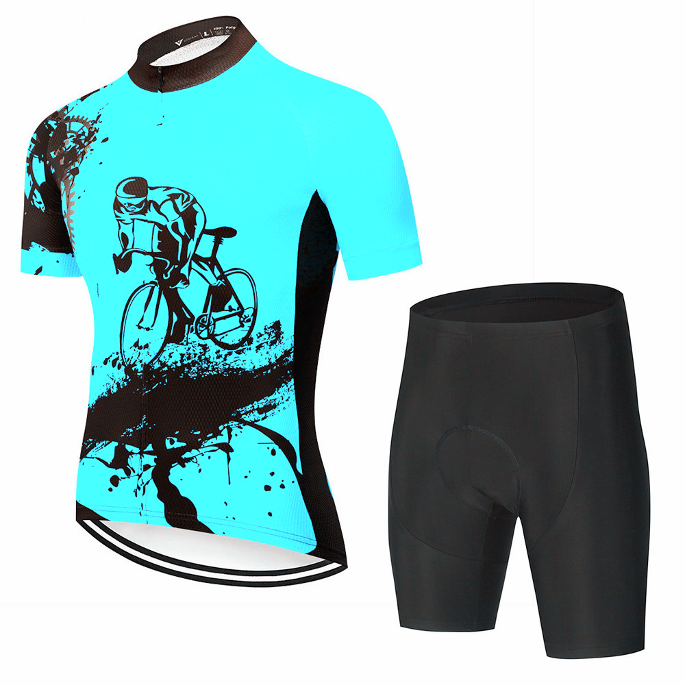 Cycling sports cycling clothes new short-sleeved summer moisture wicking sweat solid color mountain racing