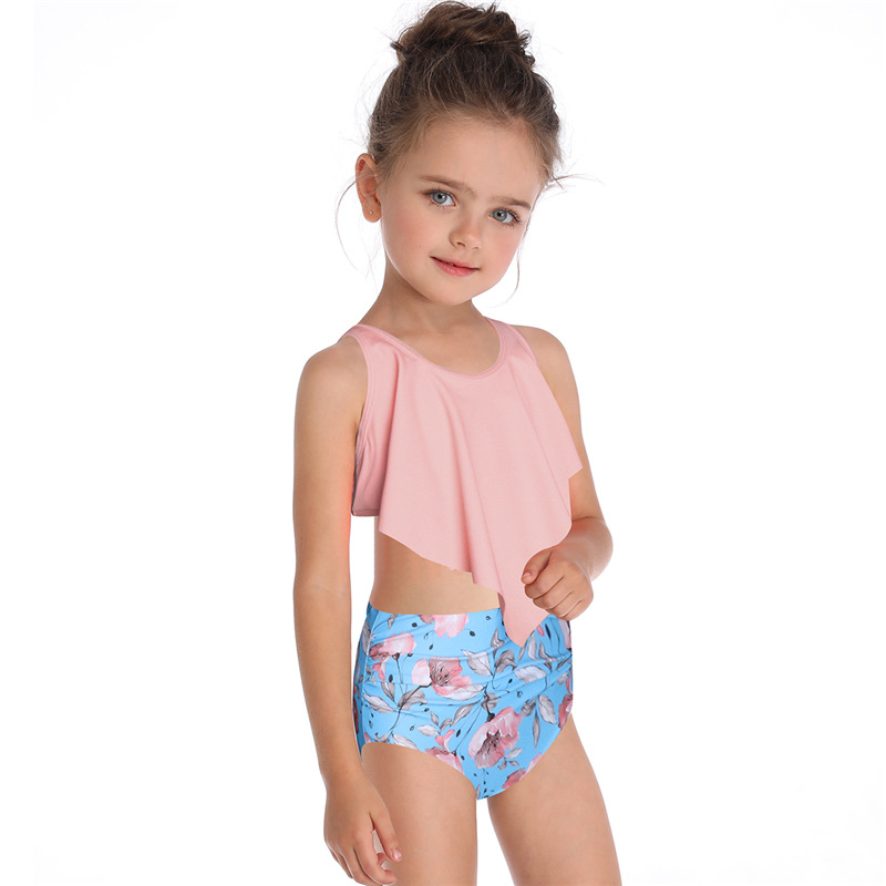 Children's swimsuit girls one-piece cute princess skirt baby small middle and older children baby swimsuit girls swimwear