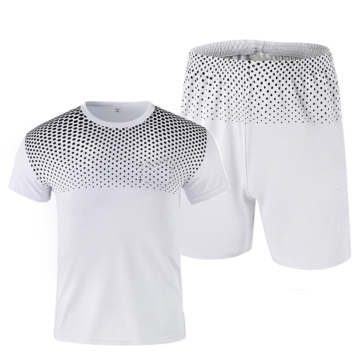 Fitness Wear Custom Logo Polyester Camo Short Sleeve T-shirt Shorts Training Compression Workout Men Short GYM Sets