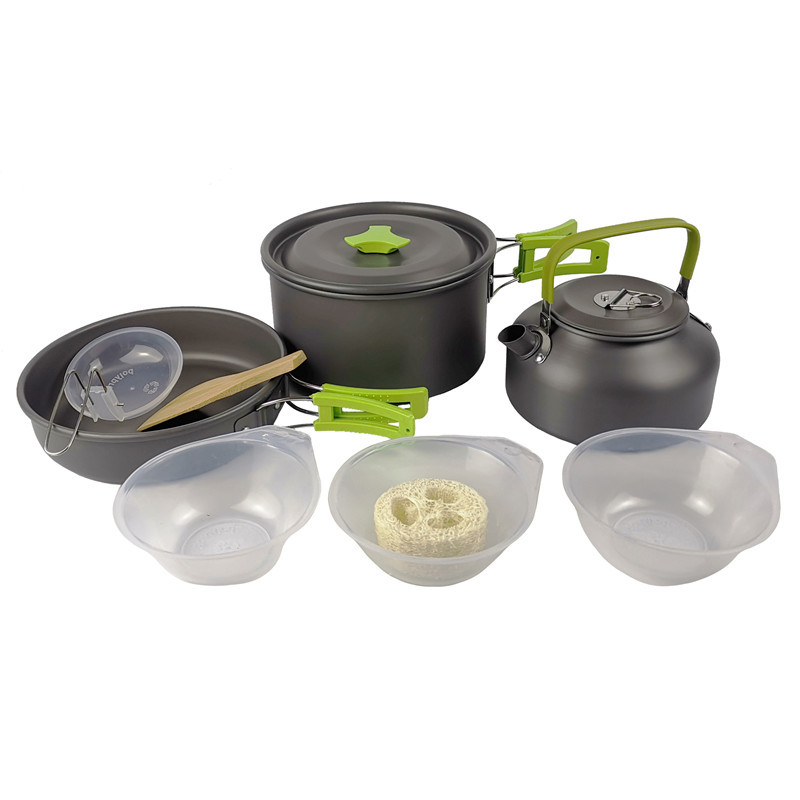 Outdoor camping cookware set military cookware kit outdoor set Outdoor Kettle Cookware