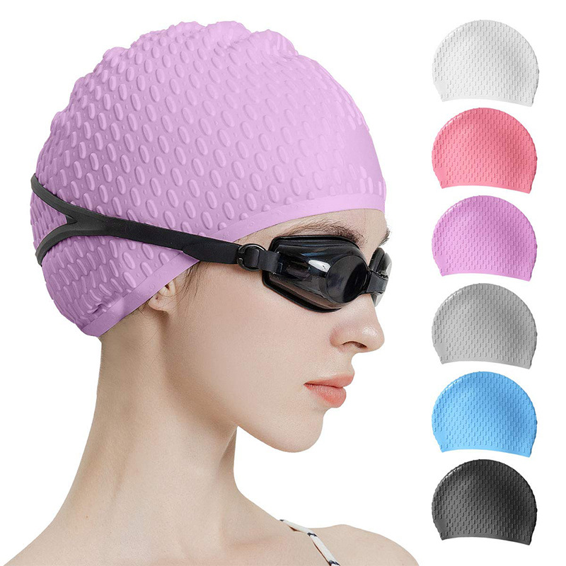 New swim cap swimming cap silicone waterproof high elastic comfortable swim cap large men and women universal