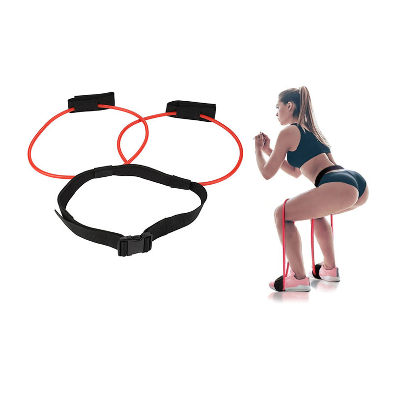 The household fitness men and women waist booster belt leg swimming training belt hip  bouncing foot stirrup tension rope