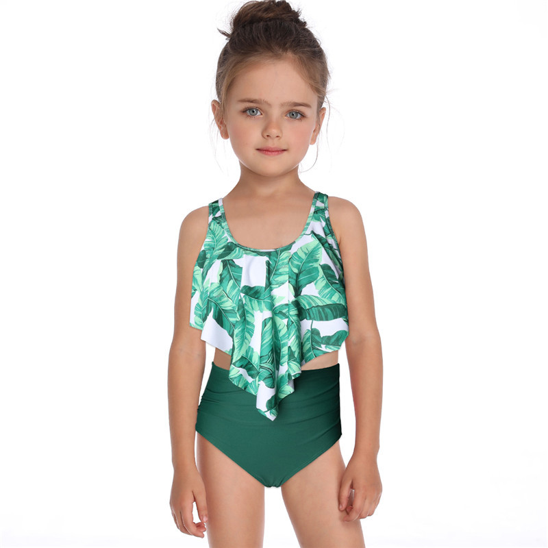 Cute Swimsuits Girls Two Piece Swimsuits Kids Bikini Beach Bathing Suit For Vacation for Girls Kids 3-14 years old