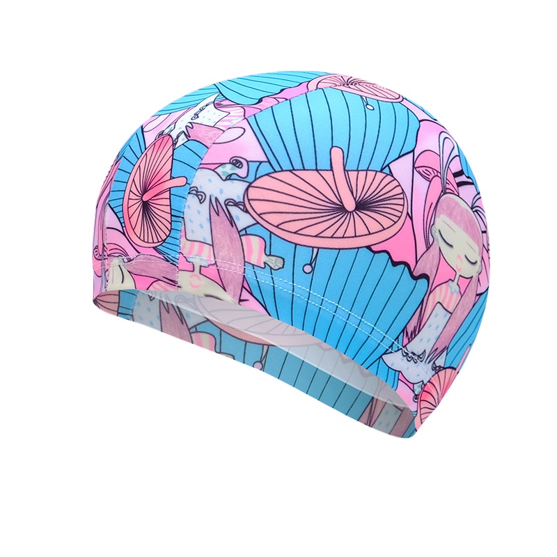 Waterproof Swimming Hats Cartoon Shape Printing Non-slip Child Bathing Caps for Boys and Girls