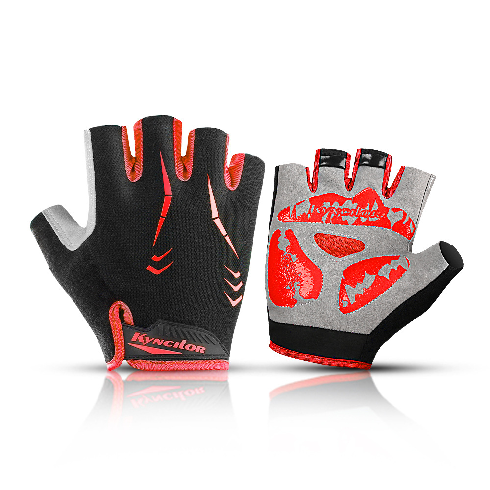 Men and women outdoor sports cycling glove non-slip breathable sublimated half-finger gloves manufacturer and supplier