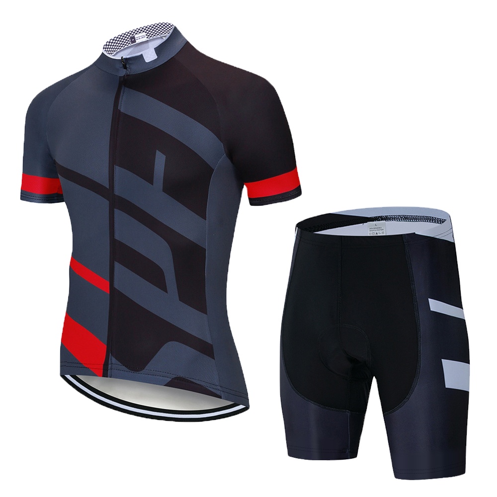 New fleet version of the cycling suit short-sleeved suit male summer breathable outdoor bicycle road bike suit 2022