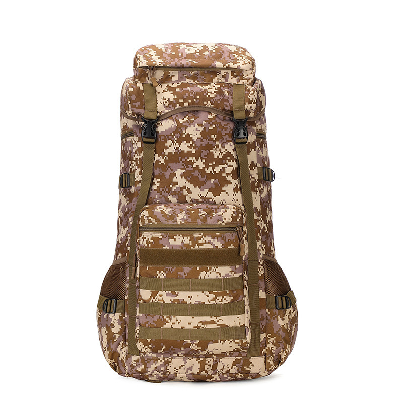 Foreign trade new 70 litres camouflage mountaineering bag men large capacity Oxford cloth luggage backpack outdoor travel duffel