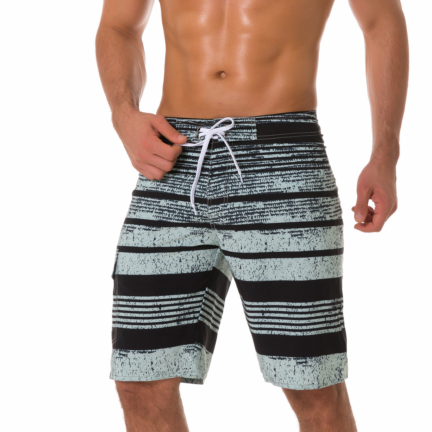 Men Beach Shorts Swim Shorts Bermudas Summer Boardshorts Homme Swimwear Quick Dry Surf Board Swimming Running Beach Pants