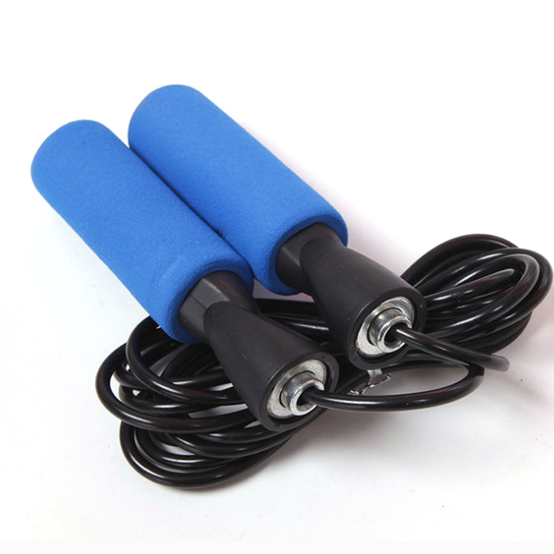 Factory price adjustable weighted jump rope silicone grip heavy fitness skipping rope custom logo speed cordless jump rope