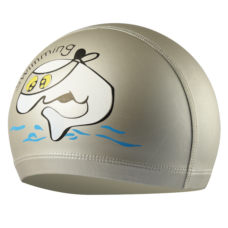 Swim Cap High Elastic Waterproof Swim Bath Cap Cute Cartoon Style Swim Hat for Boys and Girls