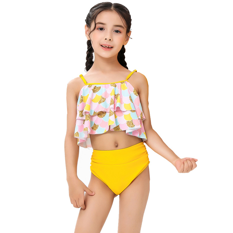 The teen girl party underwear set lovely swimsuit for baby and kids children swimsuit girls split style novelty and fashion