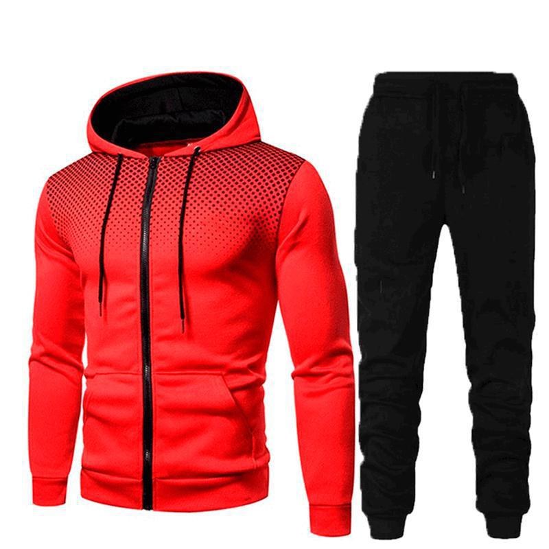 Outdoor Sport Wear Pullover Hoodie Track Suits Men Sport Tracksuit Mens Sportswear Set Black Workout Set