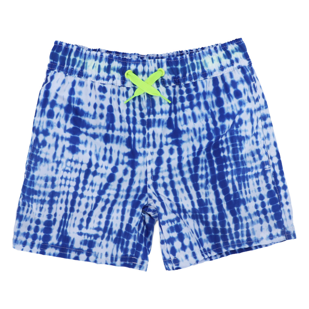 Kids Swim Trunk Cartoon Print Boys Swim Trunks with Drawstring Quick Dry Sun Protection Kids Swim Shorts Toddler Beach Shorts