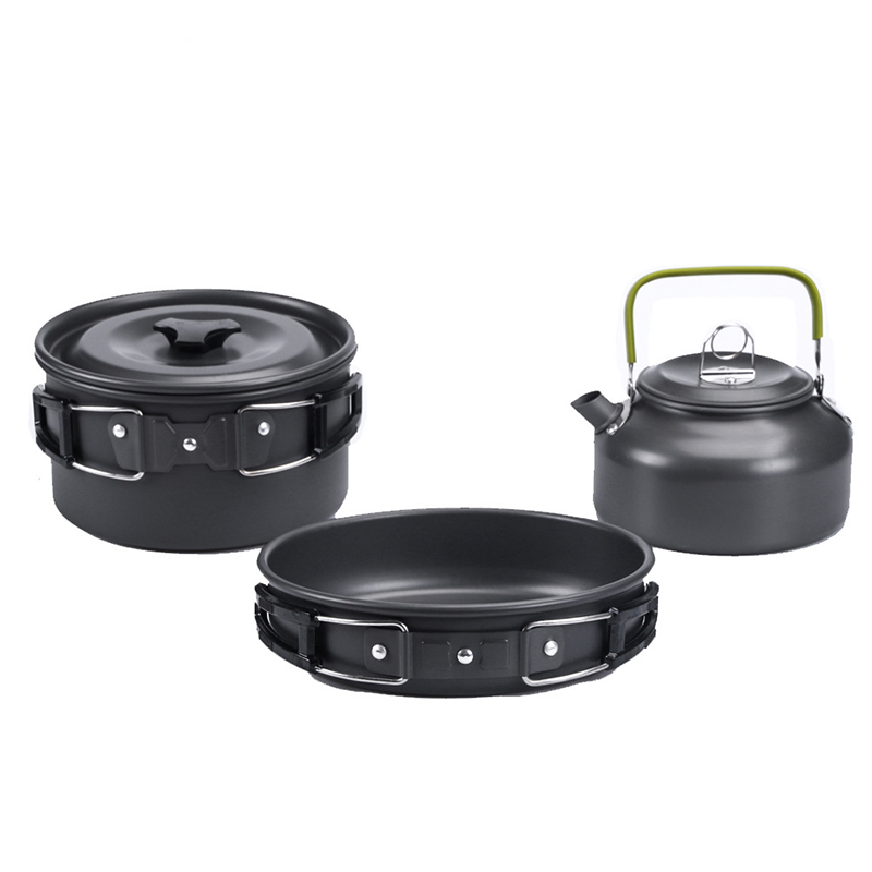 Hot Selling 2-3 Person Outdoor Pot & Teapot Set Outdoor Cookware Portable Outdoor Crockery Camping Grills & Stoves