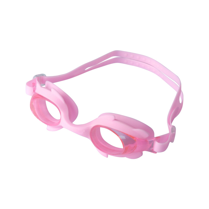 Wholesale Kids Training Swimming Goggles Silicone Pink Comfortable UV-Protection Child Swim Glasses