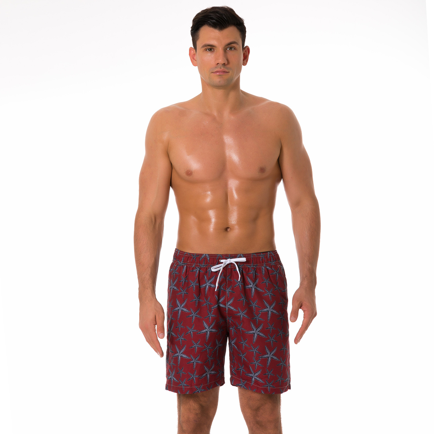 Swim trunks for men adult professional quick-drying swimming trunks fashion flat section loose high elasticity swimwear