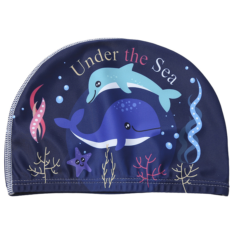 Kids Swim Bath Cap Cute Cartoon Style Swim Hat for Boys and Girls