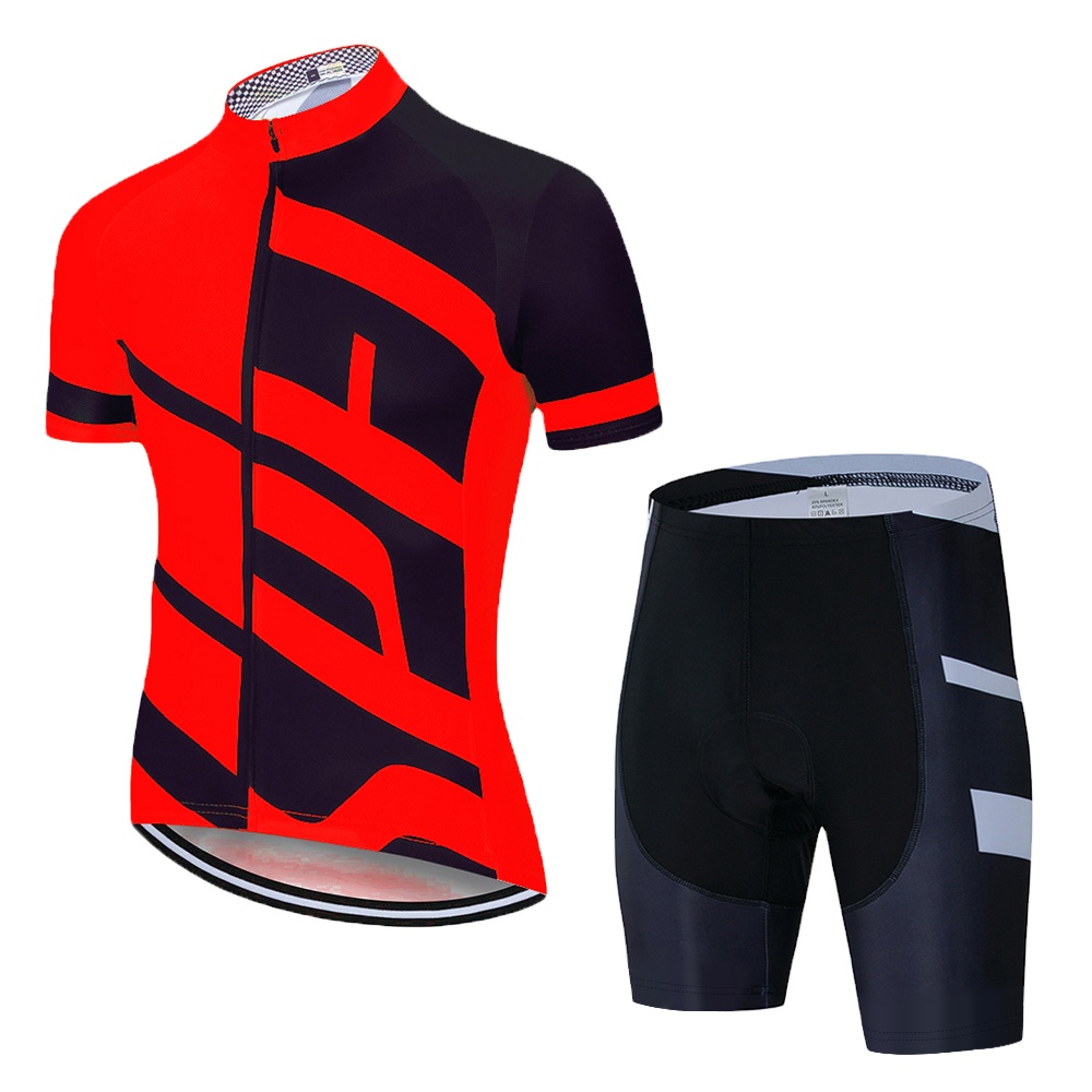 In-stock fleet version cycling jersey short sleeve suit summer mountain bike road cycling jersey Tour de France cycling jersey