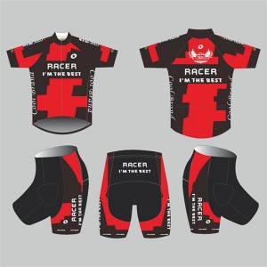 High Quality Custom Sports Fitness Style Solid Color Kids cycling suit(short top+ pants) DDWX500