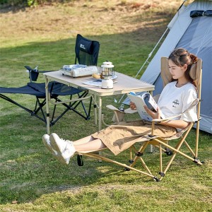 Outdoor recliner portable camping folding chair Office lunch chair enjoy breathable mesh fabric Model NO. CP-6366